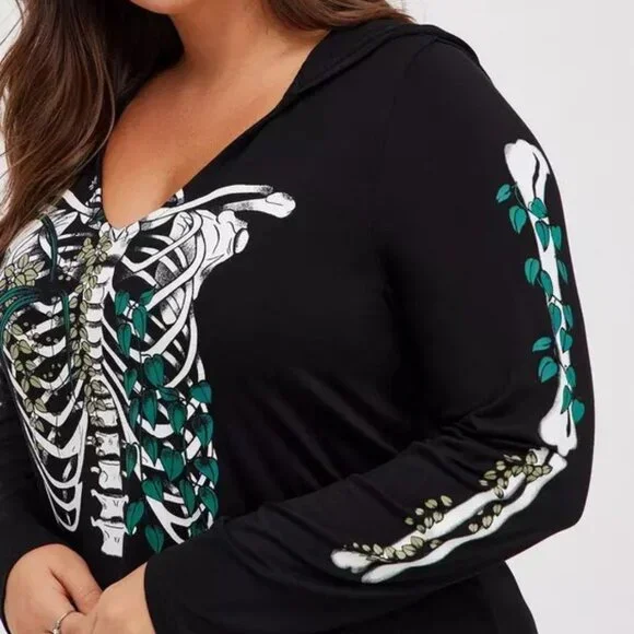 Torrid - Hoodie - Super Soft Ribcage - Black - Picture 2 of 8
